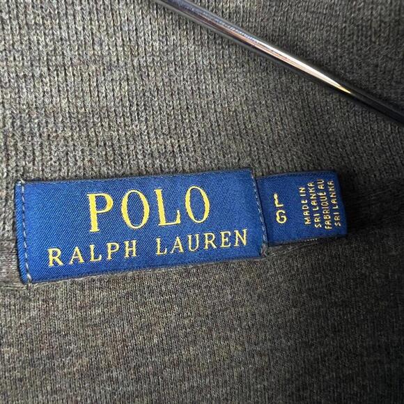 Polo Ralph Lauren Sweater Adult Large Olive 1/4 Zip Pullover Mock Neck Cotton - Picture 5 of 6